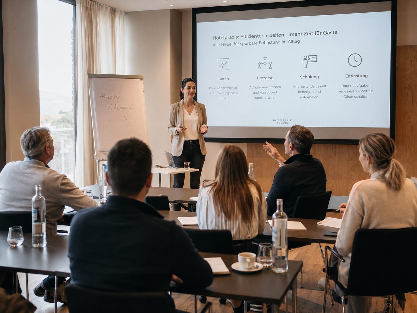 Seminar für Hoteliers – Präsentation zu effizienterem Arbeiten im Hotelalltag